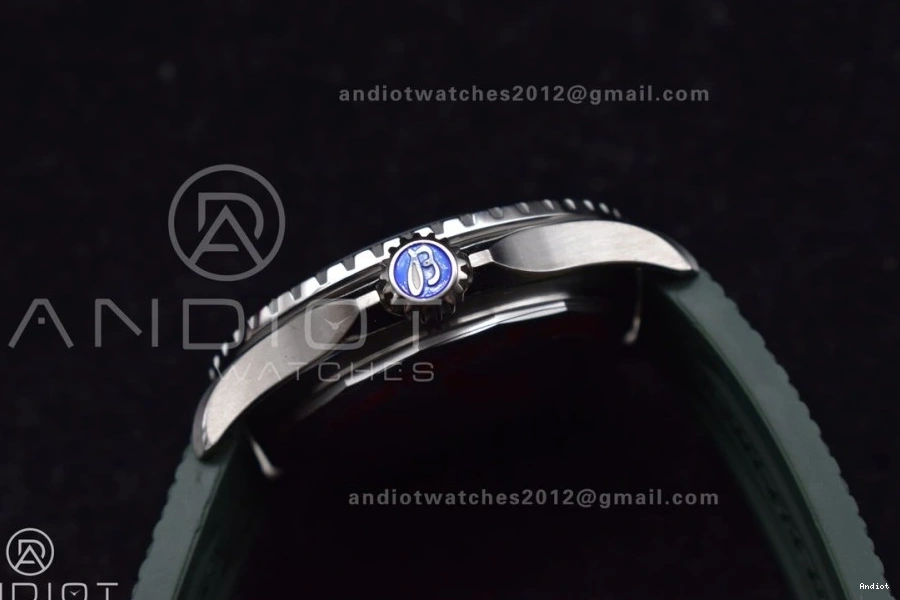 SS Rubber Best A2824 Automatic Dial on Orange Edition 42 Green 1:1 BLSF SuperOcean Strap 1113